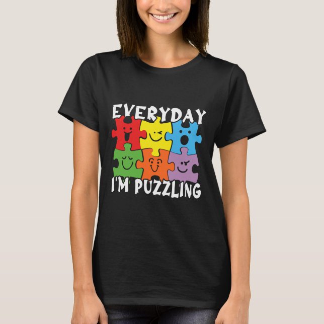 T-shirt Sensibilisation sur l'autisme spéciale du puzzle q (Devant)
