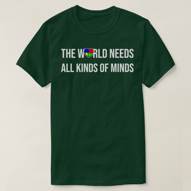 T-shirt Sensibilisation sur l'autisme Support Gift World a (Design devant)