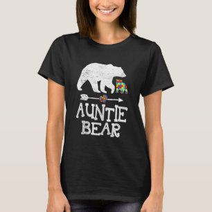 T-shirt Sensibilisation sur l'autisme Tante Ours Puzzle Pi