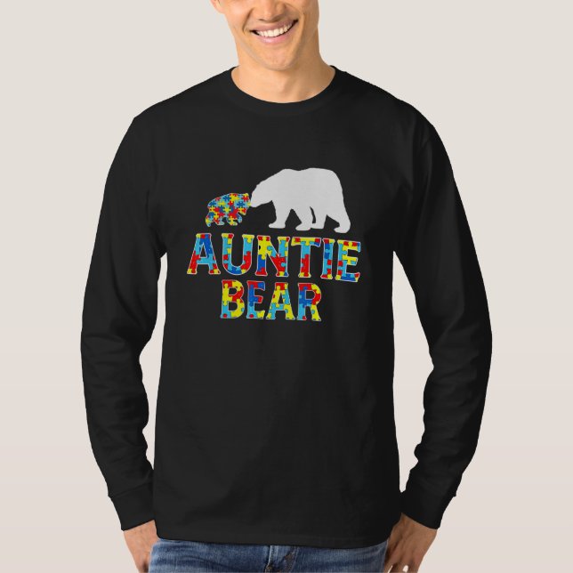 T-shirt Sensibilisation sur l'autisme Tante Ours Puzzle Su (Devant)