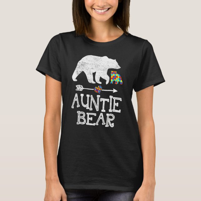 T-shirt Sensibilisation sur l'autisme Tante Ours Support A (Devant)