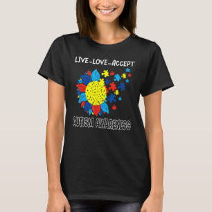 T-shirt Sensibilisation sur l'autisme Tournesol En Vie Et