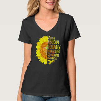 T-shirt Sensibilisation sur l'autisme tournesol toujours u