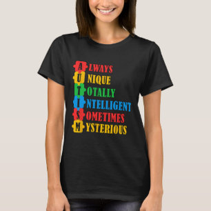 T-shirt Sensibilisation sur l'autisme unique intelligent m