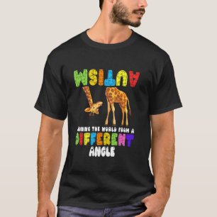 T-shirt Sensibilisation sur l'autisme Voir la Giraffe Worl