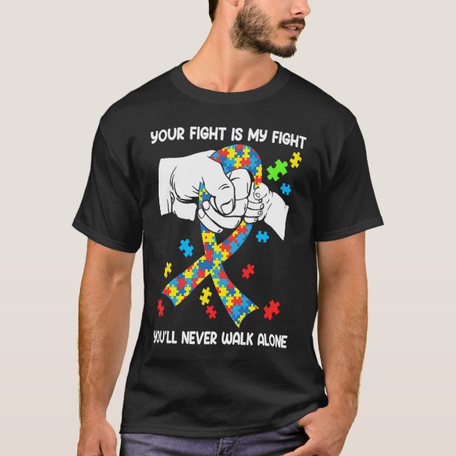 T-shirt Sensibilisation sur l'autisme Vous Ne Marcherez Ja (Devant)