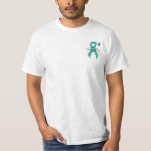 T-shirt Sensibilisation turquoise au soutien du carbone