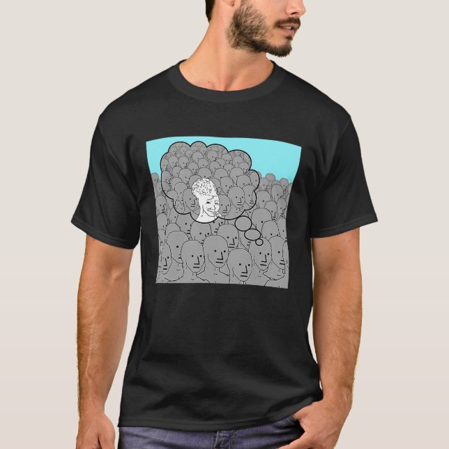 T-shirt Sent Guy Wojak Doomer mème (Devant)