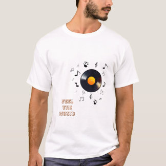 T-shirt Sentez la musique - Retro Vinyl Art