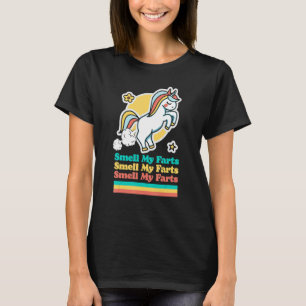 T-shirt Sentez Mes Farts Farer Unicorn Silly Retro
