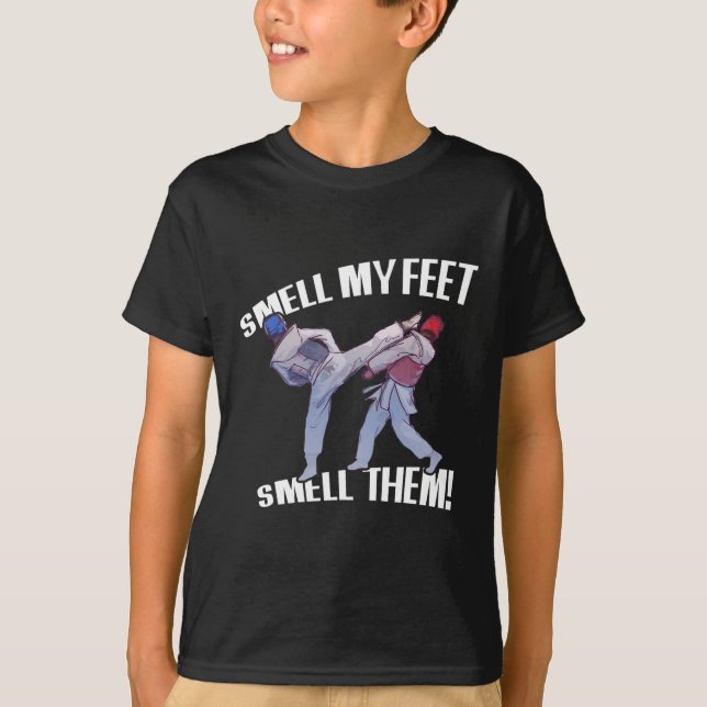 T-shirt Sentez Mes Pieds Funny Karate (Devant)
