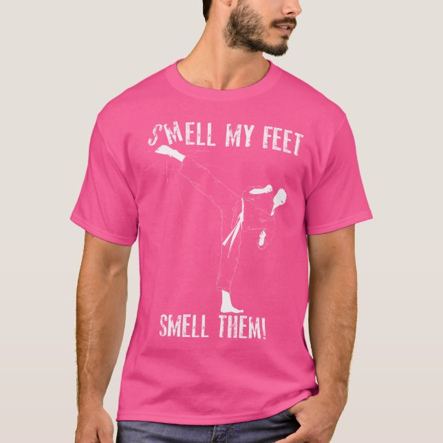 T-shirt Sentez Mes Pieds Sentez-Les Drôle Karate Martial A (Devant)