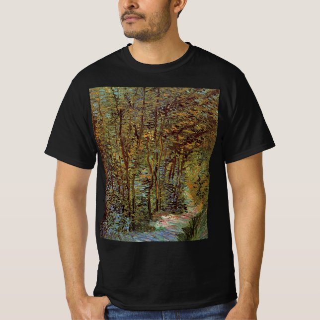 T-shirt Sentier dans les Bois par Vincent van Gogh (Devant)