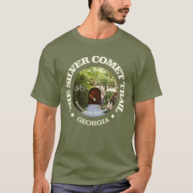 T-shirt Sentier de la comète argentée (cyclisme c) (Devant)