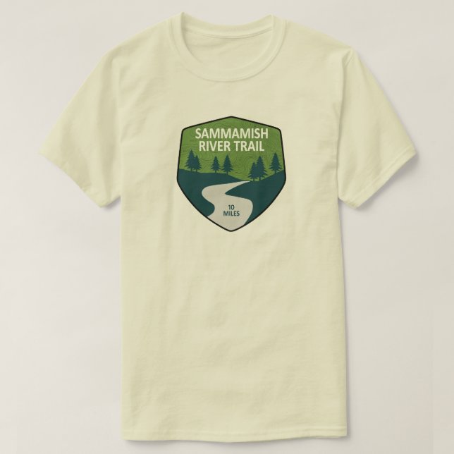 T-shirt Sentier de la rivière Sammamish Washington (Design devant)
