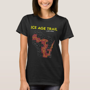 T-shirt Sentier de l'ère glaciaire Wisconsin Randonnée sur