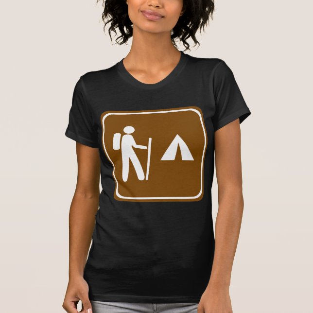 T-shirt Sentier de randonnée avec le signe de route de (Devant)