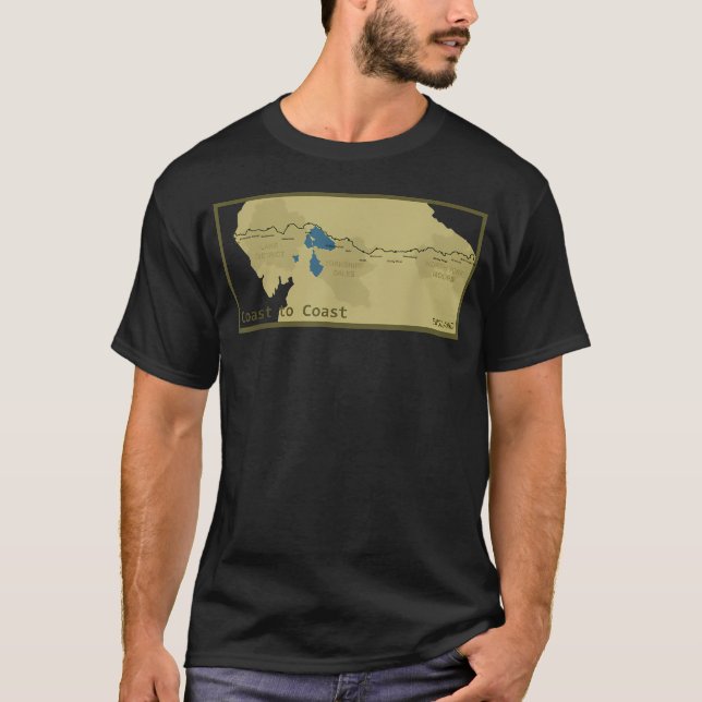 T-shirt Sentier de randonnée Coast To Coast (Devant)