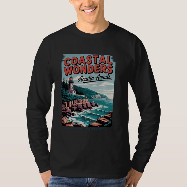 T-shirt sentier du phare d'Acadia Wilderness Adventure - A (Devant)