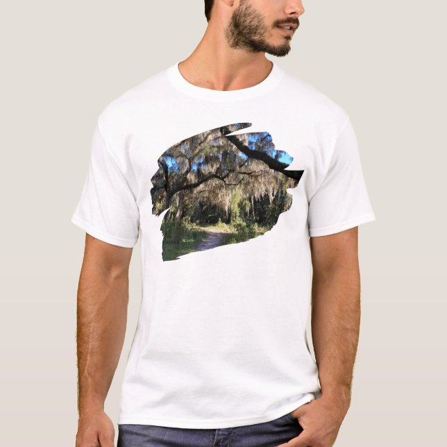 T-shirt Sentier ensoleillé de la mousse espagnole (Devant)