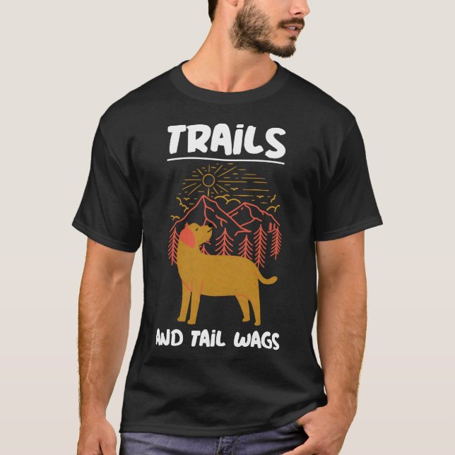 T-shirt Sentiers et queue qui remue Labrador Retriever (Devant)