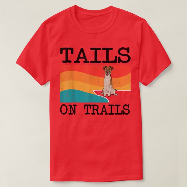 T-shirt Sentiers Sur Les Sentiers Fluent Pour Terrier Chie (Design devant)