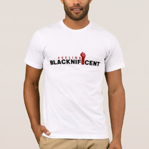 T-shirt Sentiment Blacknificent levé Poing