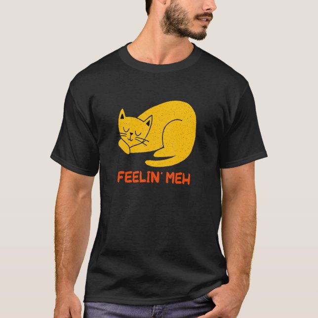 T-shirt Sentiment chat   ChatLazy  Inactif Introverti   (Devant)