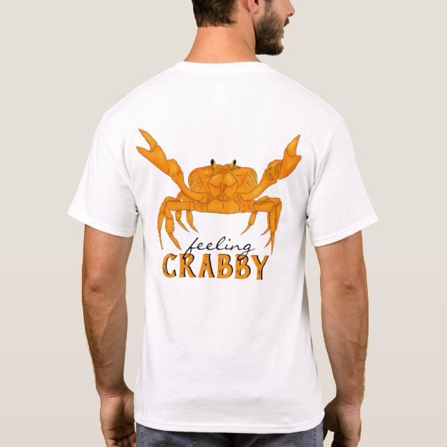 T-shirt Sentiment de crabe, crabe orange (Dos)