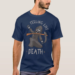 T-shirt Sentiment De Mort Skeleton Cloaked Grim Reaper T-