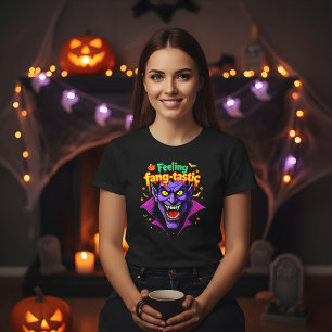 T-shirt Sentiment Fang Tastic Halloween design Vampire Hal