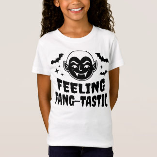 T-Shirt Sentiment Fang-Tastique Dessin de Vampire Drôle d'