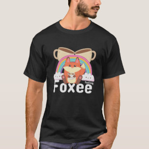 T-shirt Sentiment Foxee Cute Kawaii Fox Café