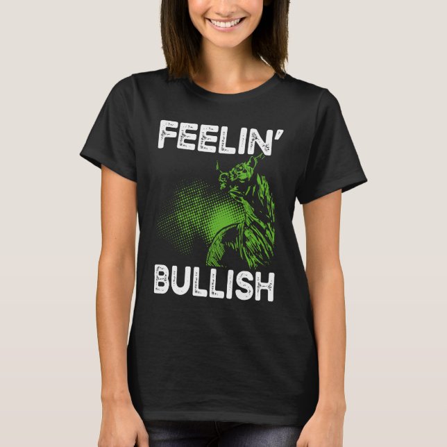 T-shirt Sentiment haussier commerçant de crypto-monnaie Bl (Devant)
