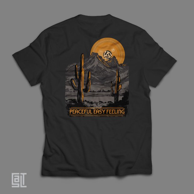 T-shirt Sentiment Paisible Facile - Vinyle Désert Coucher  (Créateur téléchargé)