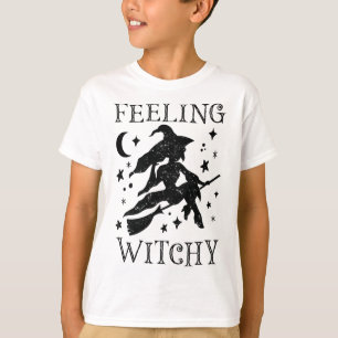 T-shirt Sentiment Witchy Funny Halloween Vibes sorcières K