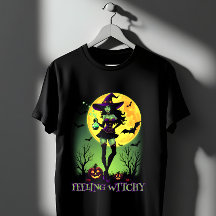 Sentiment Witchy Halloween sorcière Pleine lune ch