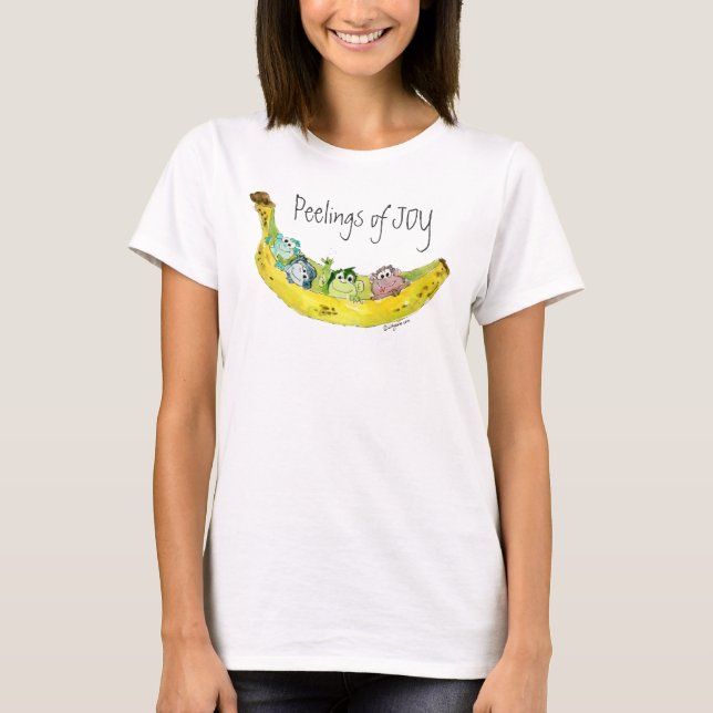 T-shirt Sentiments de joie des singes à la banane (Devant)