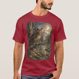 T-shirt Sentinelle au Clair de Lune – Grand-duc d'Amérique