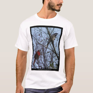 T-shirt Sentinels Blue Jay et Cardinal par Lee Hiller