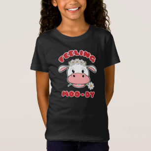 T-Shirt Sentir Moo-dy Citation de vaches de caricature m