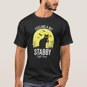 T-shirt Sentir Un Peu Stabilisé À Droite Meow Drôle Cha