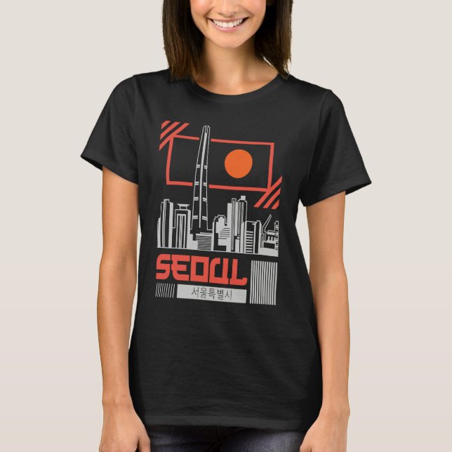 T-shirt Seoul Capital City of South Korea Hangul Korean Wr (Devant)