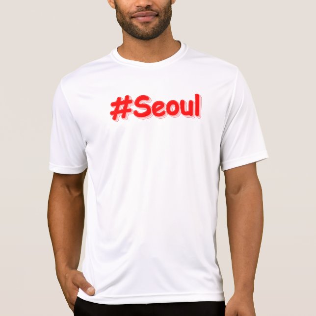 T-shirt "#Séoul" Joli Design. Acheter maintenant (Devant)