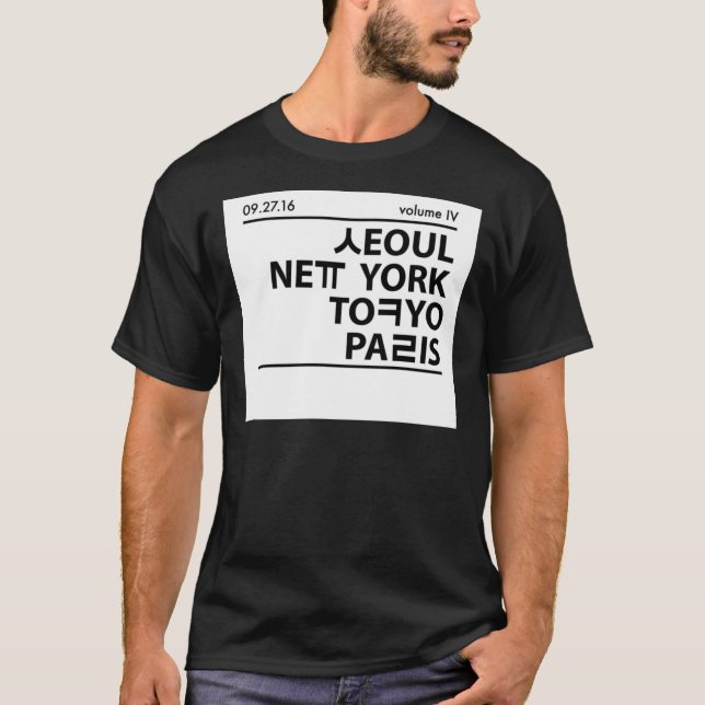 T-shirt Seoul, New York, Tokyo, and Paris Essential T-Shir (Devant)