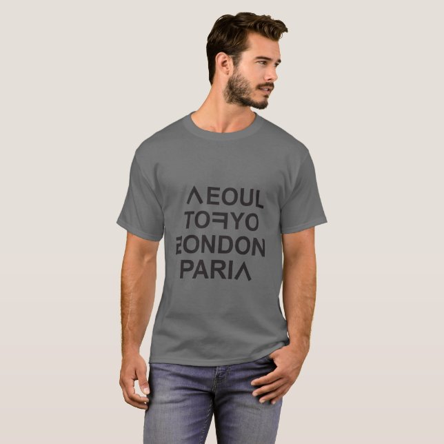 T-SHIRT SEOUL TOKYO LONDON PARIS (Devant entier)