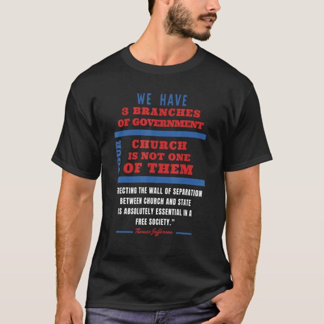 T-shirt Séparation De L'Église Et De L'État Défendre Notre (Devant)