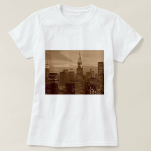 T-shirt Sepia Tone New York