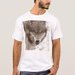 T-shirt Sepia Wolf