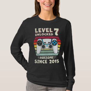 T-shirt Sept 7 ans Anniversaire Son Garçon Gamer 7 ans Bir